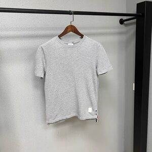Authentic Thom Browne Light Gray Short Sleeve Tee